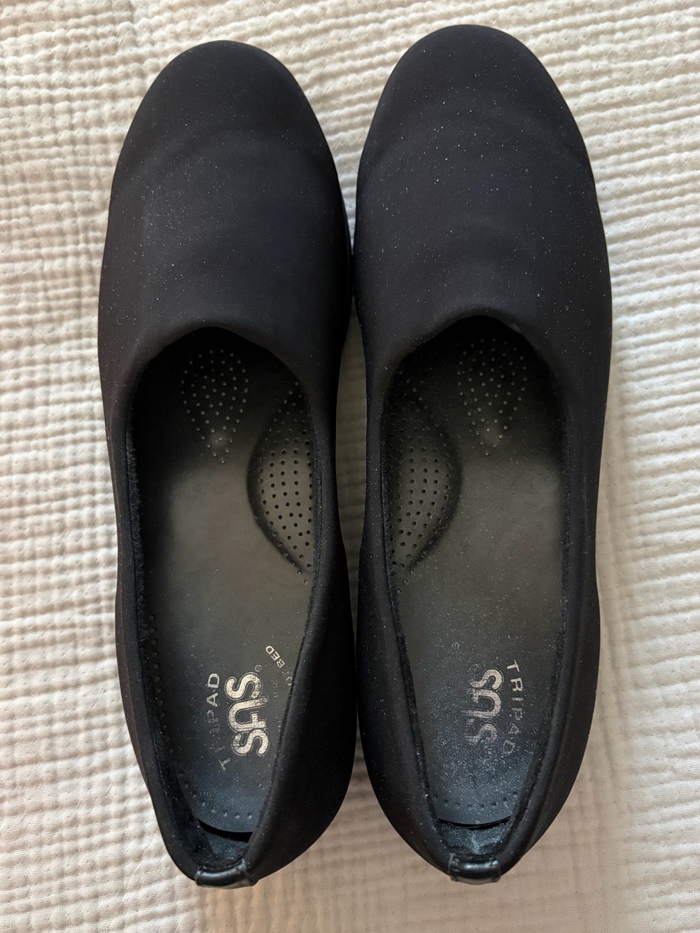 SAS Bliss Women's Black Slip-On Comfort Wedges with Tripad - SZ 11